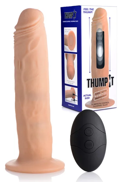 Thump-It Thumping 8.7" Silicone Dildo With Remote — image 7 of 12