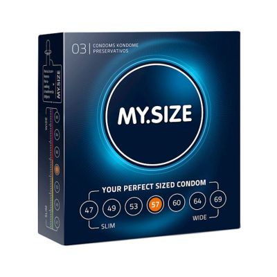 My Size Natural Latex Condom 57 Width 3 Pcs 57mm