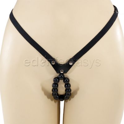 Lover s thong with stroker beads