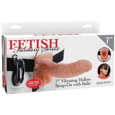 Fetish Fantasy Series 7 Vibrating Hollow Strap On w Balls