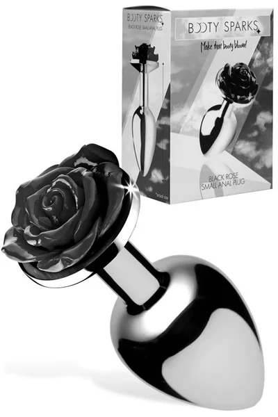 Booty Sparks 3" Metal Butt Plug with Rose Base — image 7 of 12