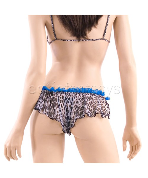 Leopard print bralette with flirt panty