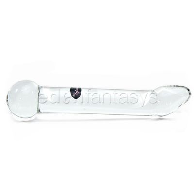 Ball head with curved elbow glass dildo wand