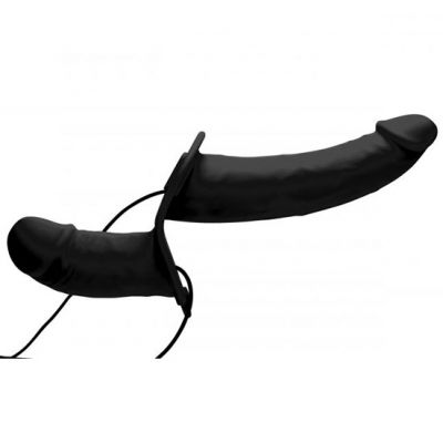 Power Pegger Silicone Vibrating Double Dildo With Harness 3 x AAA