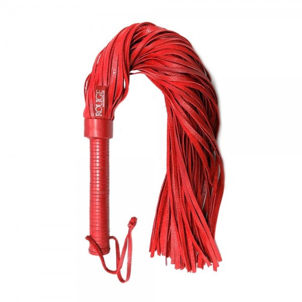 Rouge Red Leather Handle Flogger