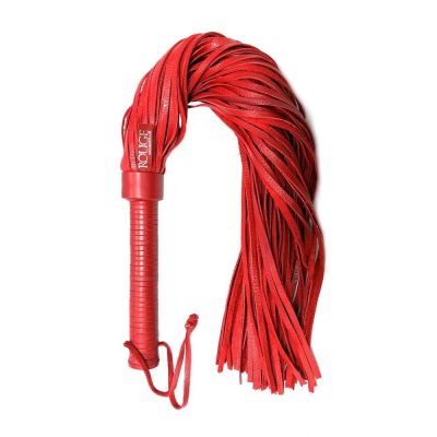 Rouge Red Leather Handle Flogger