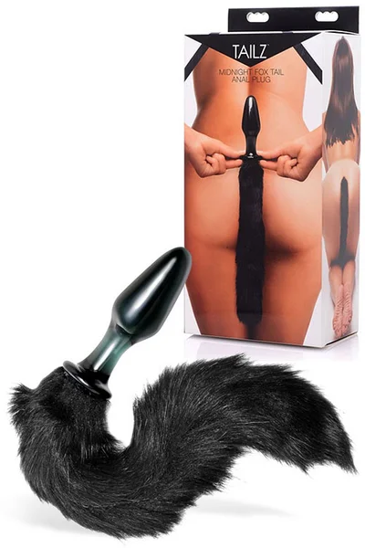 Tailz 4" Glass Anal Plug with Long Fox Tail — image 6 of 12
