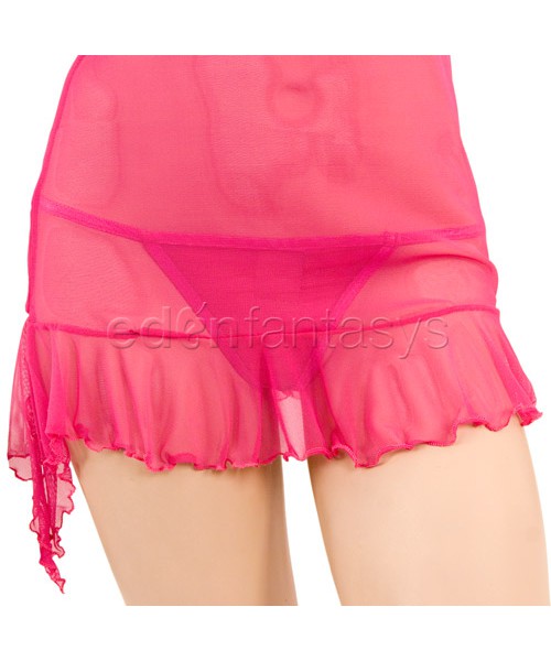 Rose mesh chemise set