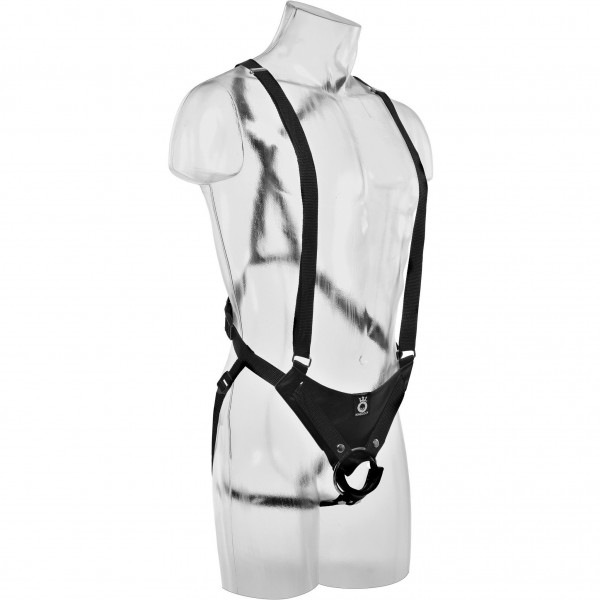 King Cock 11" Hollow Strap On Dildo with Suspender System