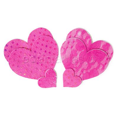 Rio pink heart pasties
