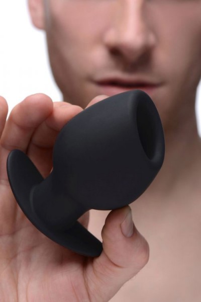 Master Series Hollow Silicone 3.75" Angled Butt Plug