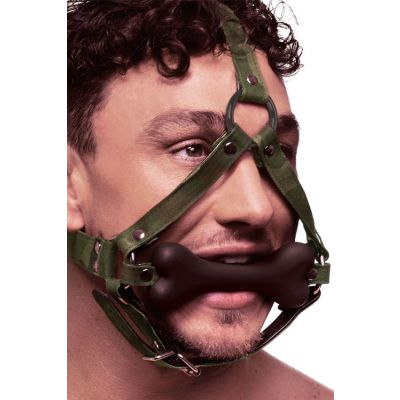 COLT Silicone Bone Gag with Camouflage Headwear