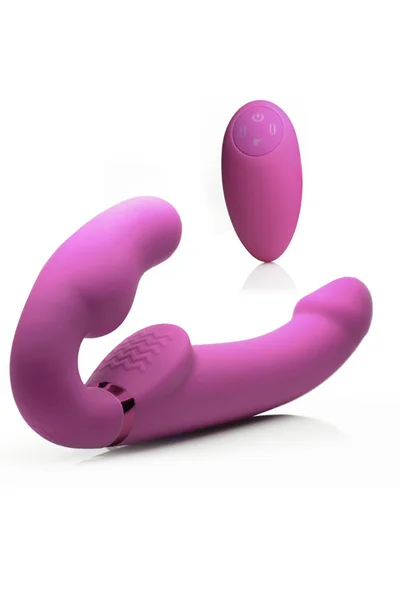 Strap U Inflatable Vibrating 9.5" Silicone Strapless Strap On With Remote — image 7 of 18