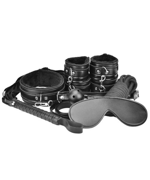 Loving Joy Beginner's Bondage Kit Black (8 Piece)