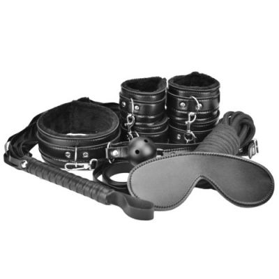 Loving Joy Beginner s Bondage Kit Black 8 Piece