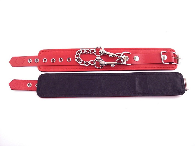 Harmony Red Leather Ankle Restraints