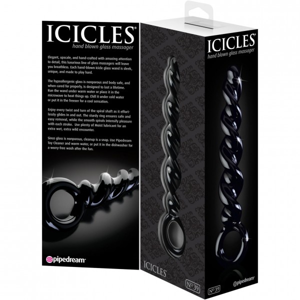 Icicles No. 39 Hand Blown Glass Twisted Dildo