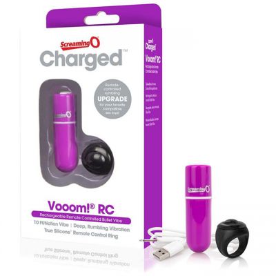 Charged Vooom Remote Control Mini Vibe Bullet Purple