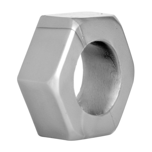 Silver Hex Heavy Duty Cock Ring & Ball Stretcher — image 6 of 6