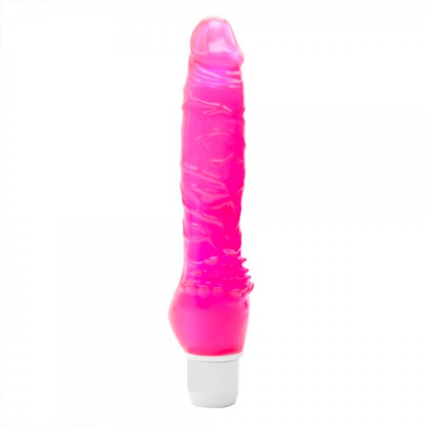 Slick and Slim Veined Jelly Vibrator - None