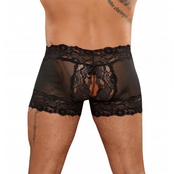 Male Power Split Back Short