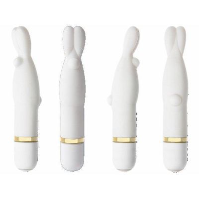 Wonderland The White Wabbit Silicone Massager Waterproof White