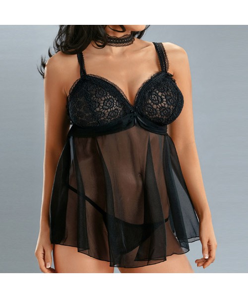 Black princess babydoll set