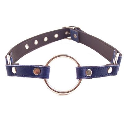 Harmony Blue Leather O Ring Gag