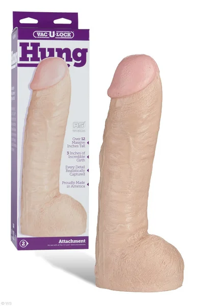 Doc Johnson Vac-U-Lock 12" Realistic Hung Dong — image 4 of 4