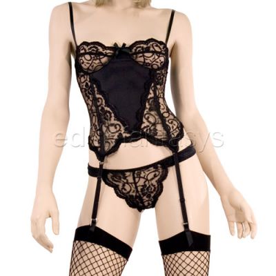 Rose vine lace bustier