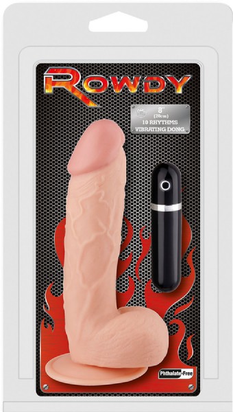 8" Vibrating Dong (Flesh)