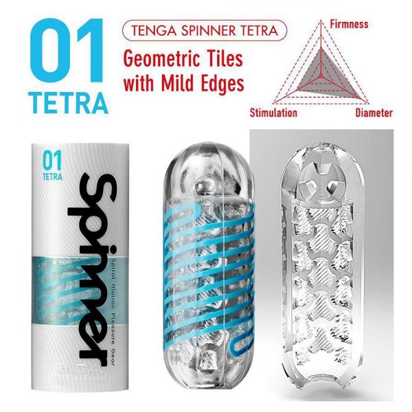 Tenga Spinner Spiral Motion 5.1" Masturbator - Tetra Texture