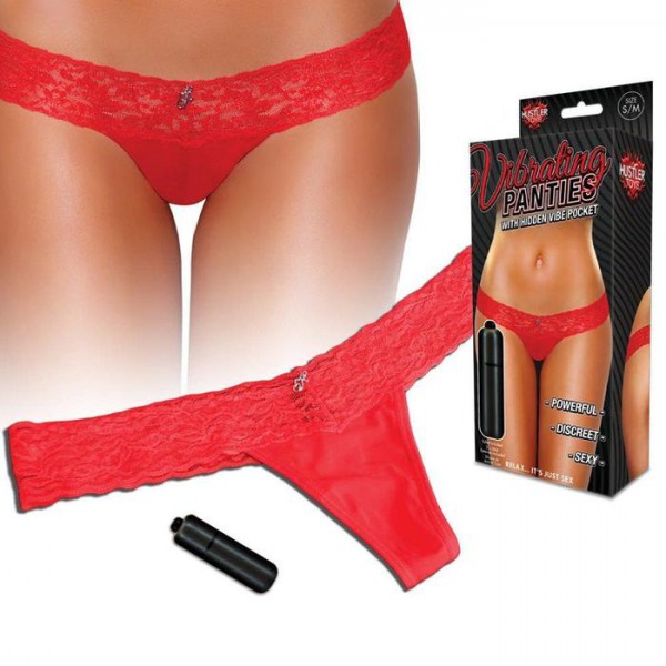 Hustler Vibrating Lace Thong