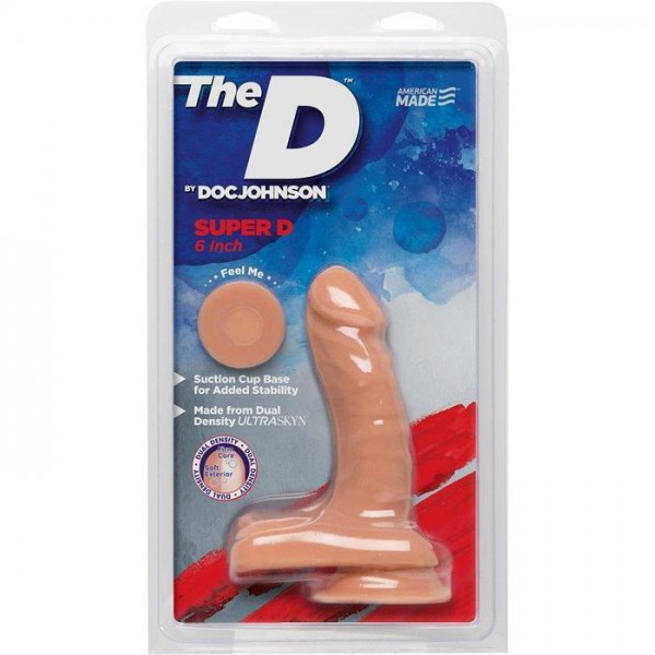 6'' The D "Super D" Dual Density Ultraskin Realistic Dong
