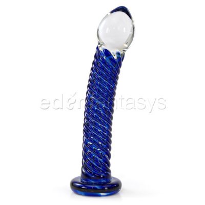 Swirled blue dildo