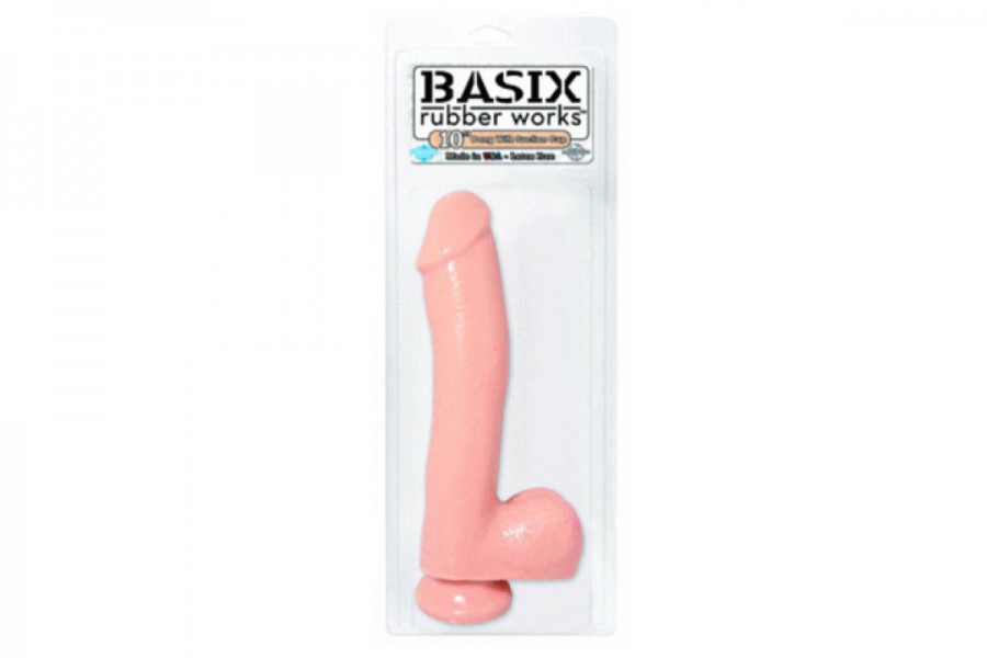 Basix 10 inch Dong with Suction Base