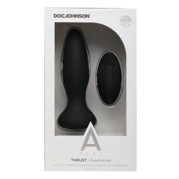 A Play Thrust Rechargeable Silicone Anal Plug w/Remote