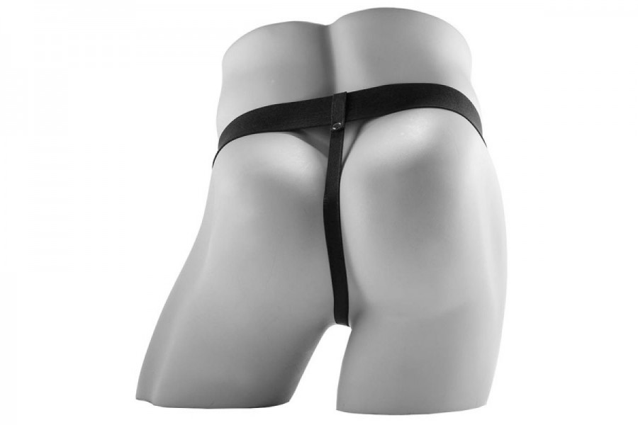 Fetish Fantasy 11 in. Hollow Rechargeable Strap-On with Balls