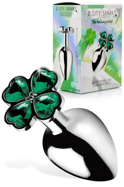 Booty Sparks Lucky Clover 2.6" Metal Butt Plug — image 4 of 6