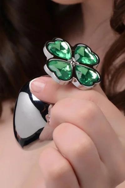 Booty Sparks Lucky Clover 2.6" Metal Butt Plug — image 6 of 6