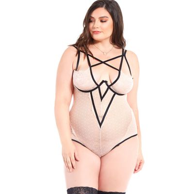 iCollection Fresh Start Nude Dot Mesh Teddy