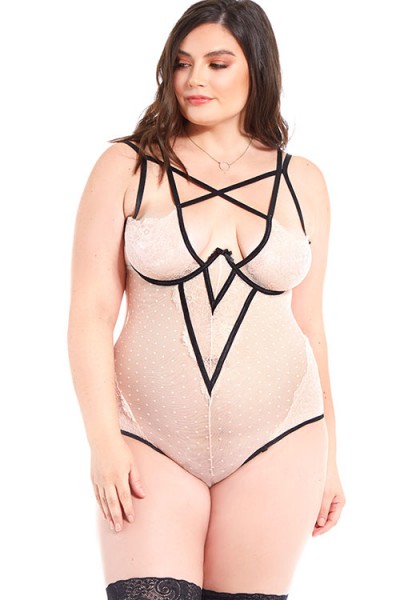 iCollection Fresh Start Nude Dot Mesh Teddy