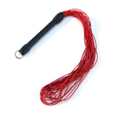 Leather flogger looped assorted colors