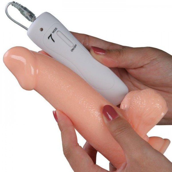 6" Vibrating Dildo With Balls