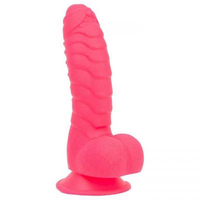 Addiction Tom 7 Inch Dildo with Balls Pink