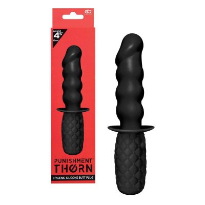 Punishment Thorn 4 5 Inch Phallic Butt Plug Black