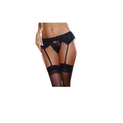 Dreamgirl One Size Black Sultry Nights Garter Belt