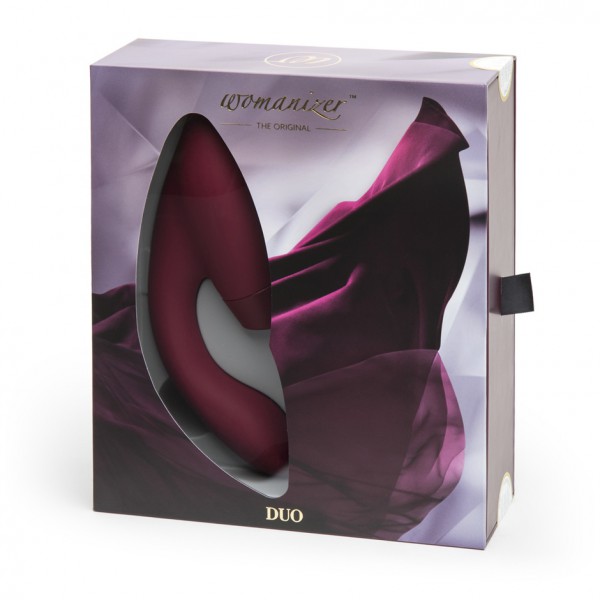 Womanizer Duo 8" Rabbit Vibrator with Pleasure Air Clitoral Stimulator