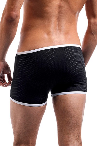 Male Power Black Flyaway Snap Button Closure Boxer