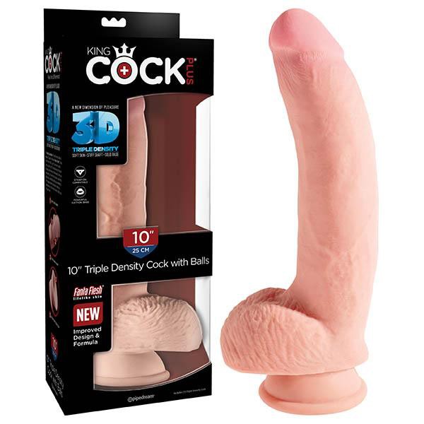 King Cock Plus 10" Triple Density Cock with Balls